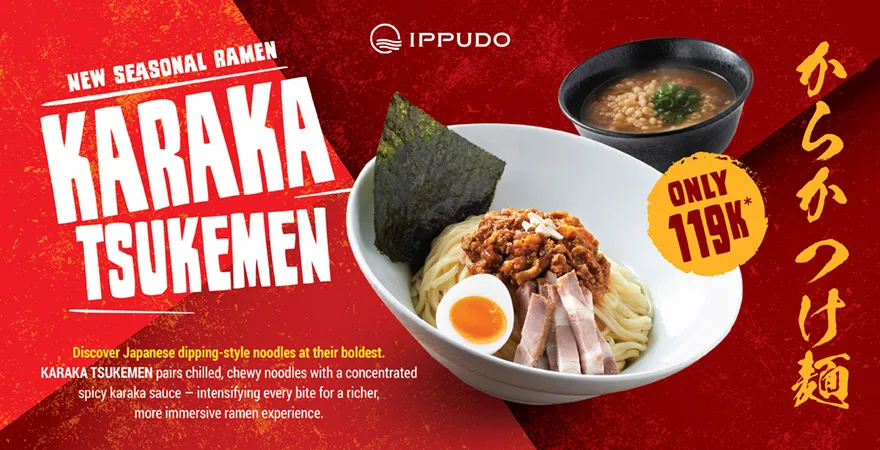 IPPUDO Introduces New Seasonal Menu: Karaka Tsukemen, Launching 9 February 2026